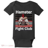Hamster Fight Club Funny Government Waste Baby Bodysuit thumb 0