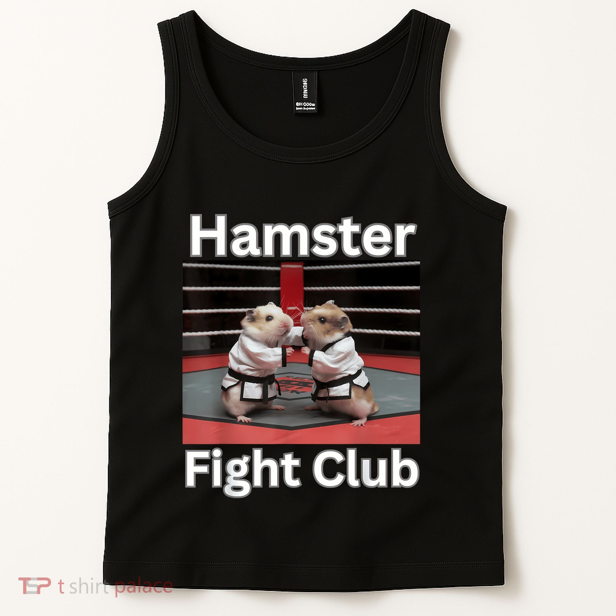 Hamster Fight Club Funny Government Waste Tank Top