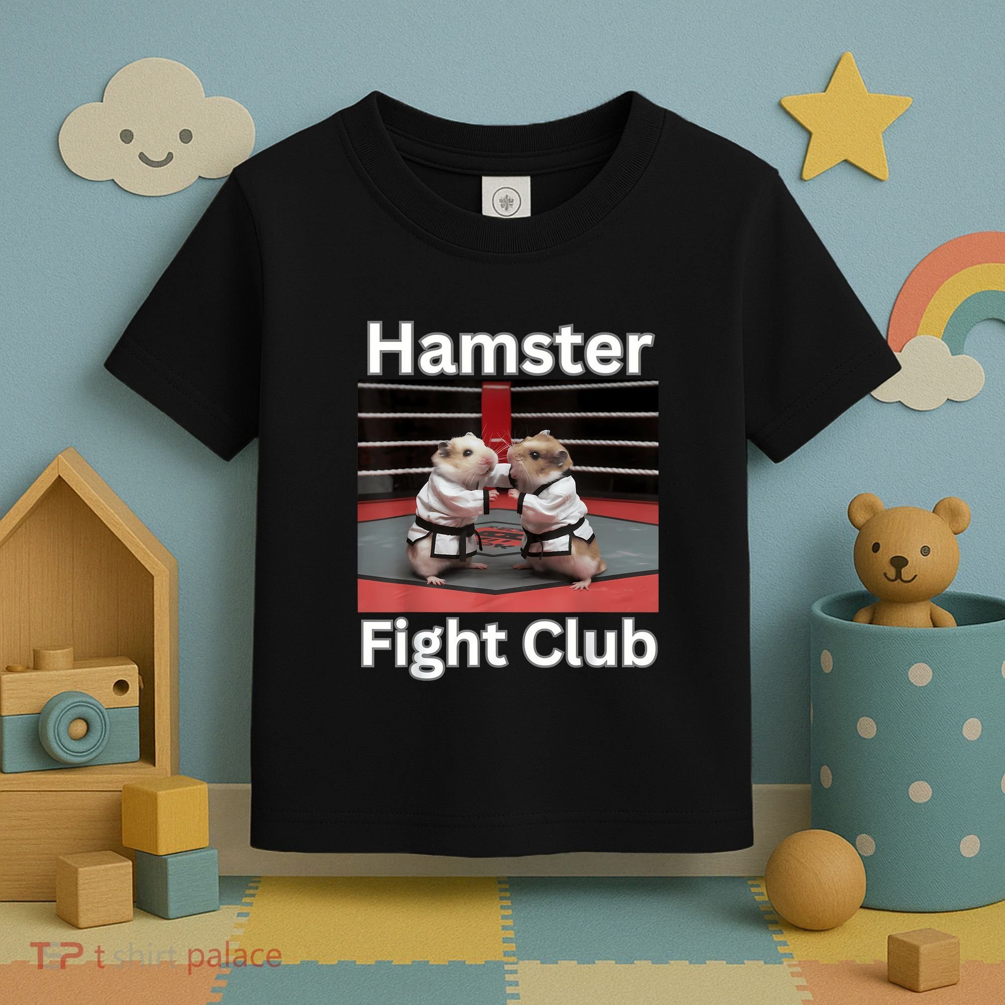 Hamster Fight Club Funny Government Waste Toddler T-Shirt