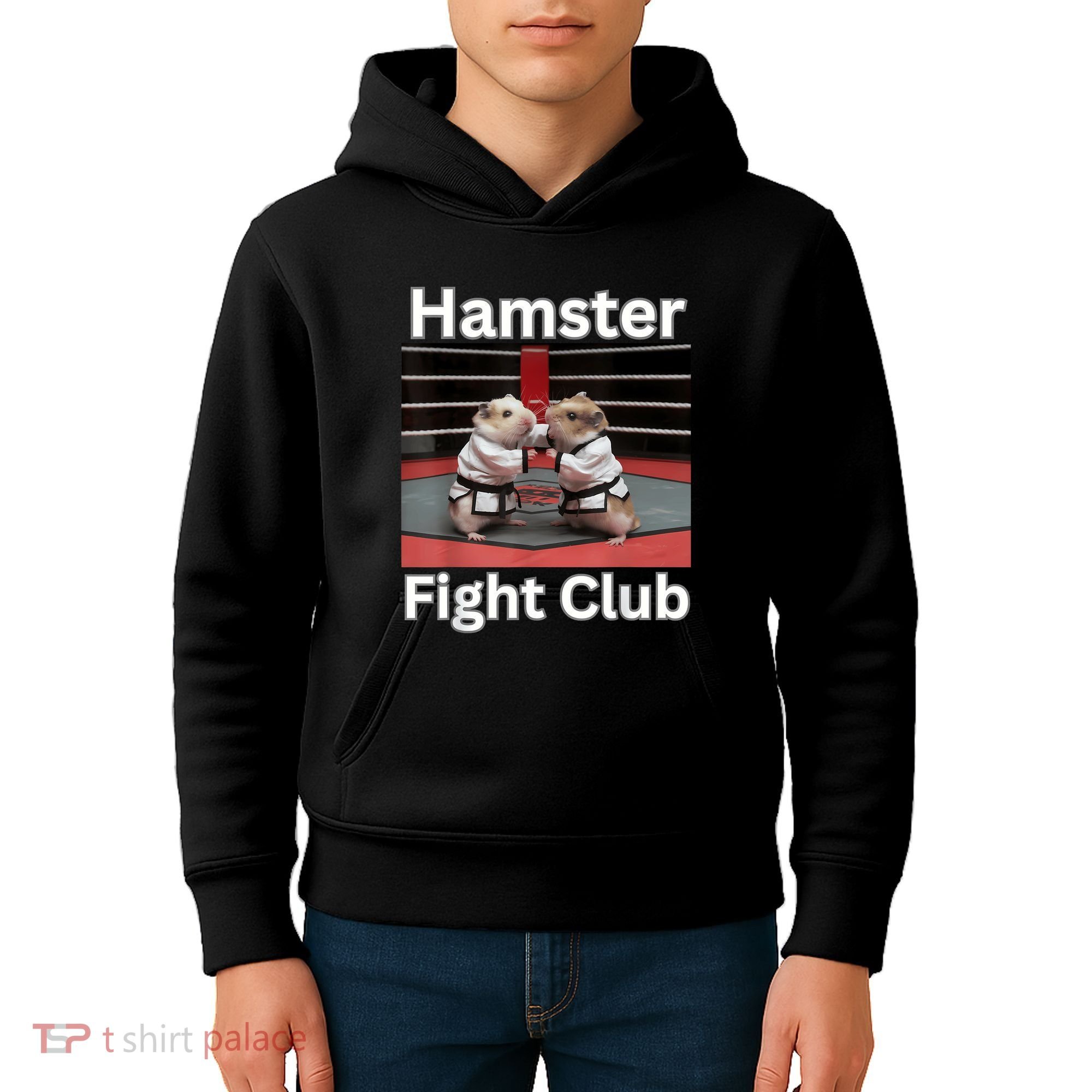 Hamster Fight Club Funny Government Waste Kids Hoodie