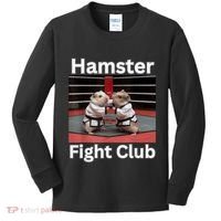 Hamster Fight Club Funny Government Waste Kids Long Sleeve Shirt thumb 0