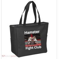 Hamster Fight Club Funny Government Waste Tote Bag thumb 2