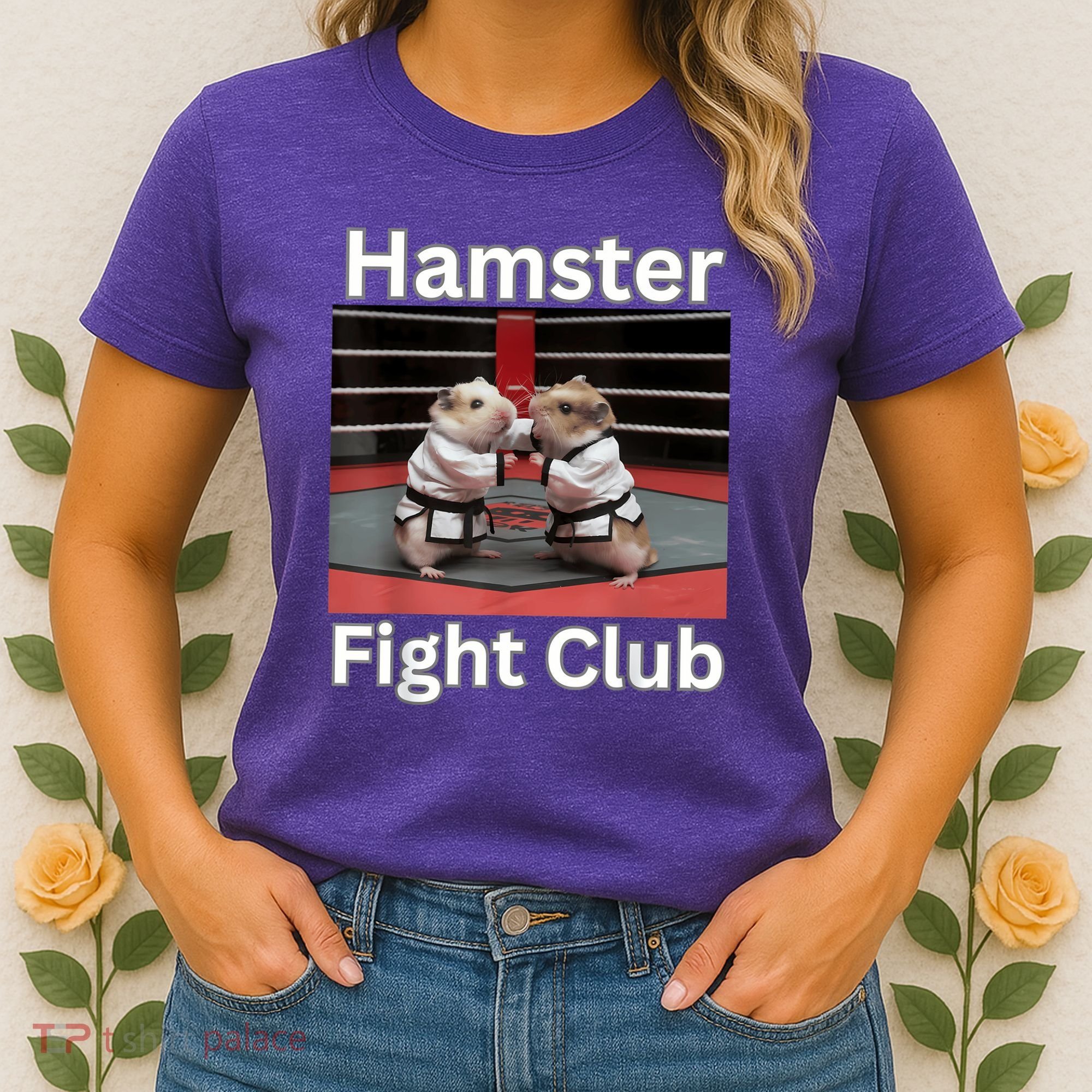 Hamster Fight Club Funny Government Waste Women's T-Shirt