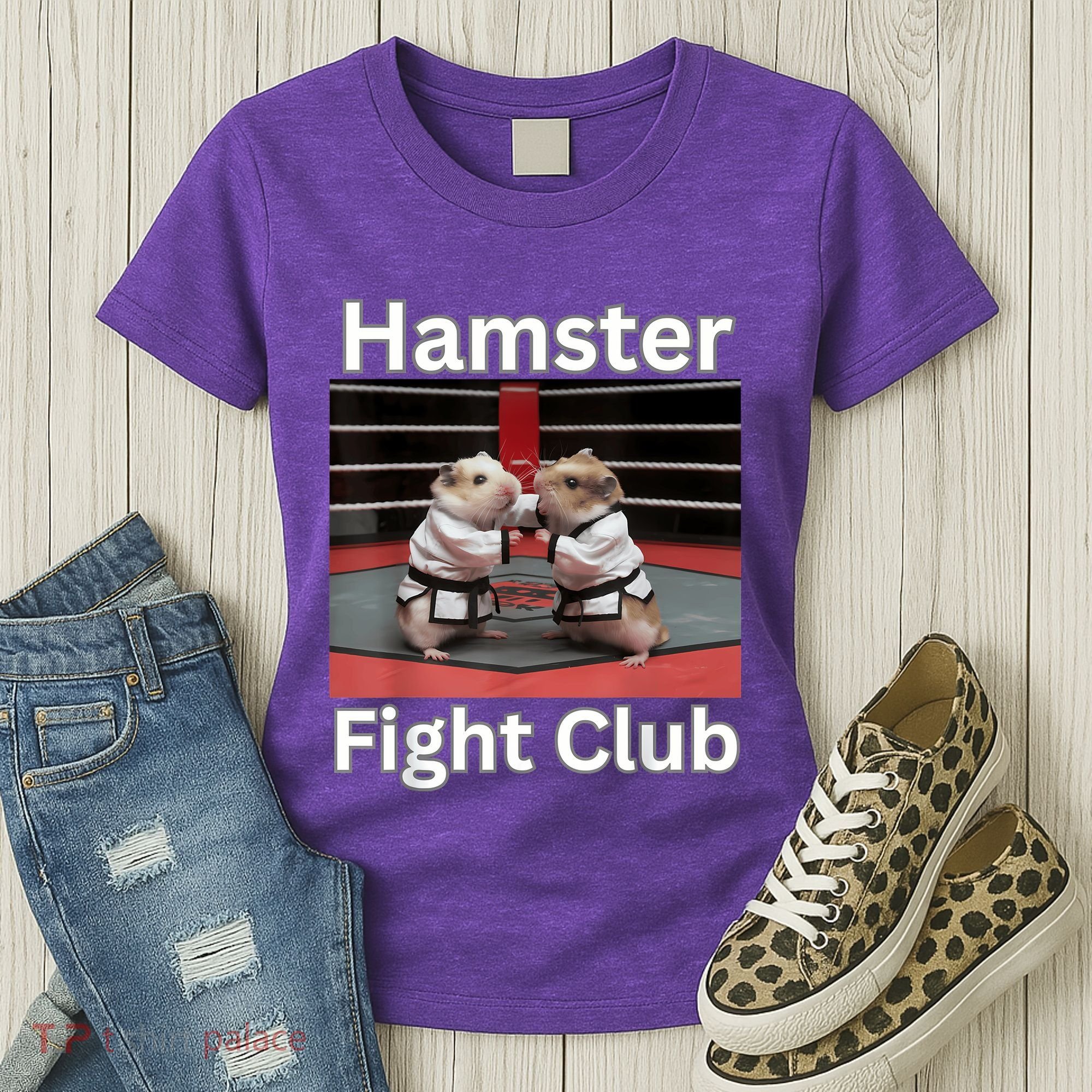 Hamster Fight Club Funny Government Waste Women's T-Shirt