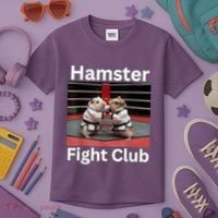 Hamster Fight Club Funny Government Waste Kids T-Shirt thumb 3