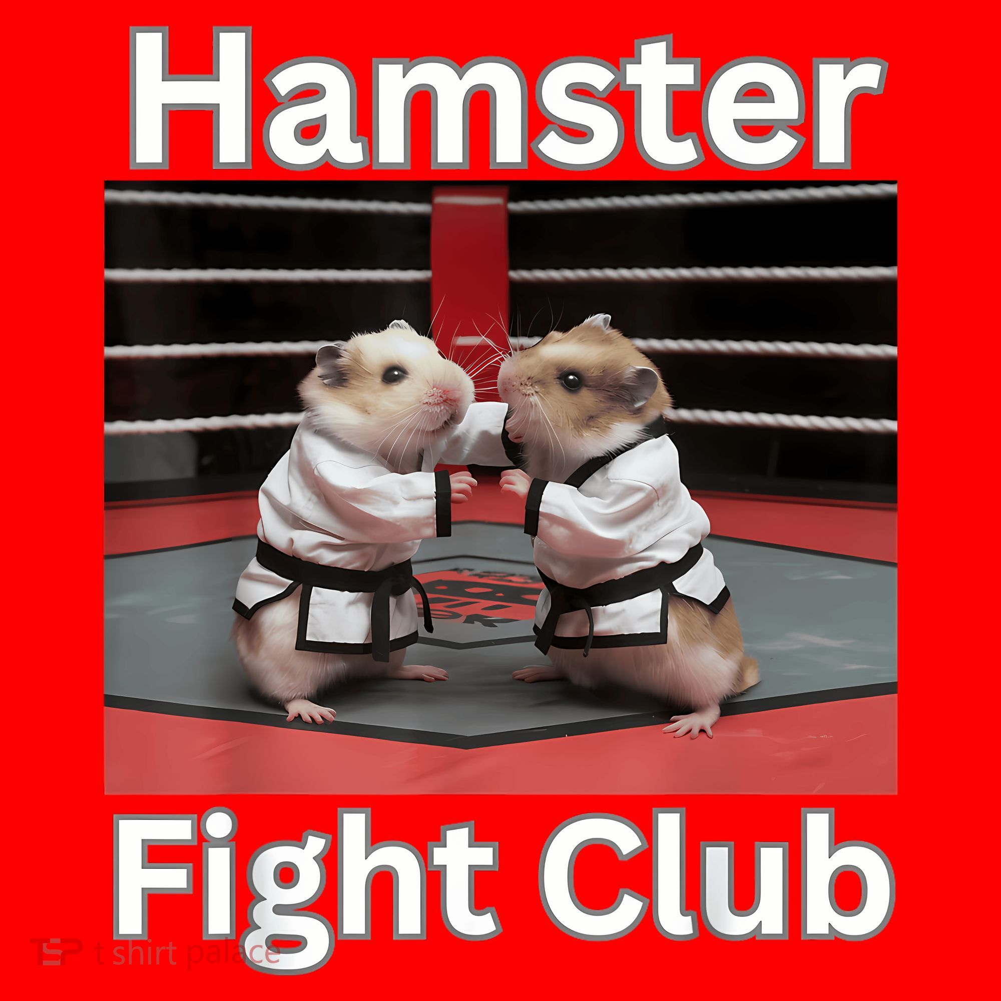 Hamster Fight Club Funny Government Waste Santa Hat