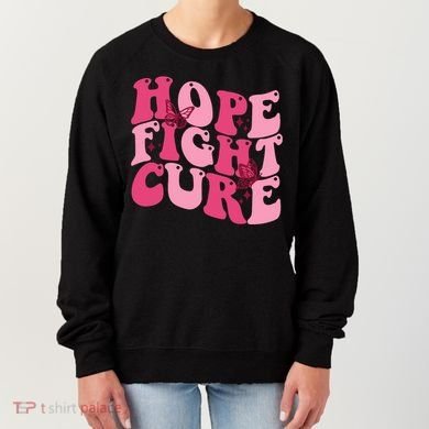 Hope Fight Cure Breast Cancer Butterfly Awareness Women's Sweatshirt