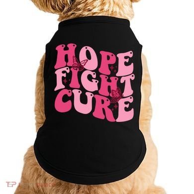Hope Fight Cure Breast Cancer Butterfly Awareness Doggie Tank