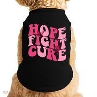 Hope Fight Cure Breast Cancer Butterfly Awareness Doggie Tank thumb 0