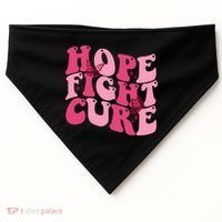 Hope Fight Cure Breast Cancer Butterfly Awareness USA-Made Doggie Bandana thumb 0