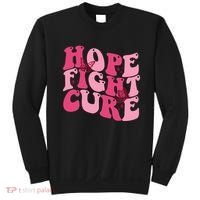Hope Fight Cure Breast Cancer Butterfly Awareness Sweatshirt thumb 0
