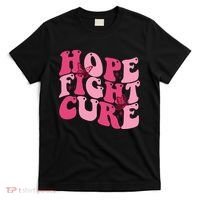 Hope Fight Cure Breast Cancer Butterfly Awareness T-Shirt thumb 0