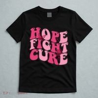 Hope Fight Cure Breast Cancer Butterfly Awareness T-Shirt thumb 5