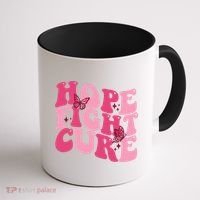 Hope Fight Cure Breast Cancer Butterfly Awareness Coffee Mug thumb 1