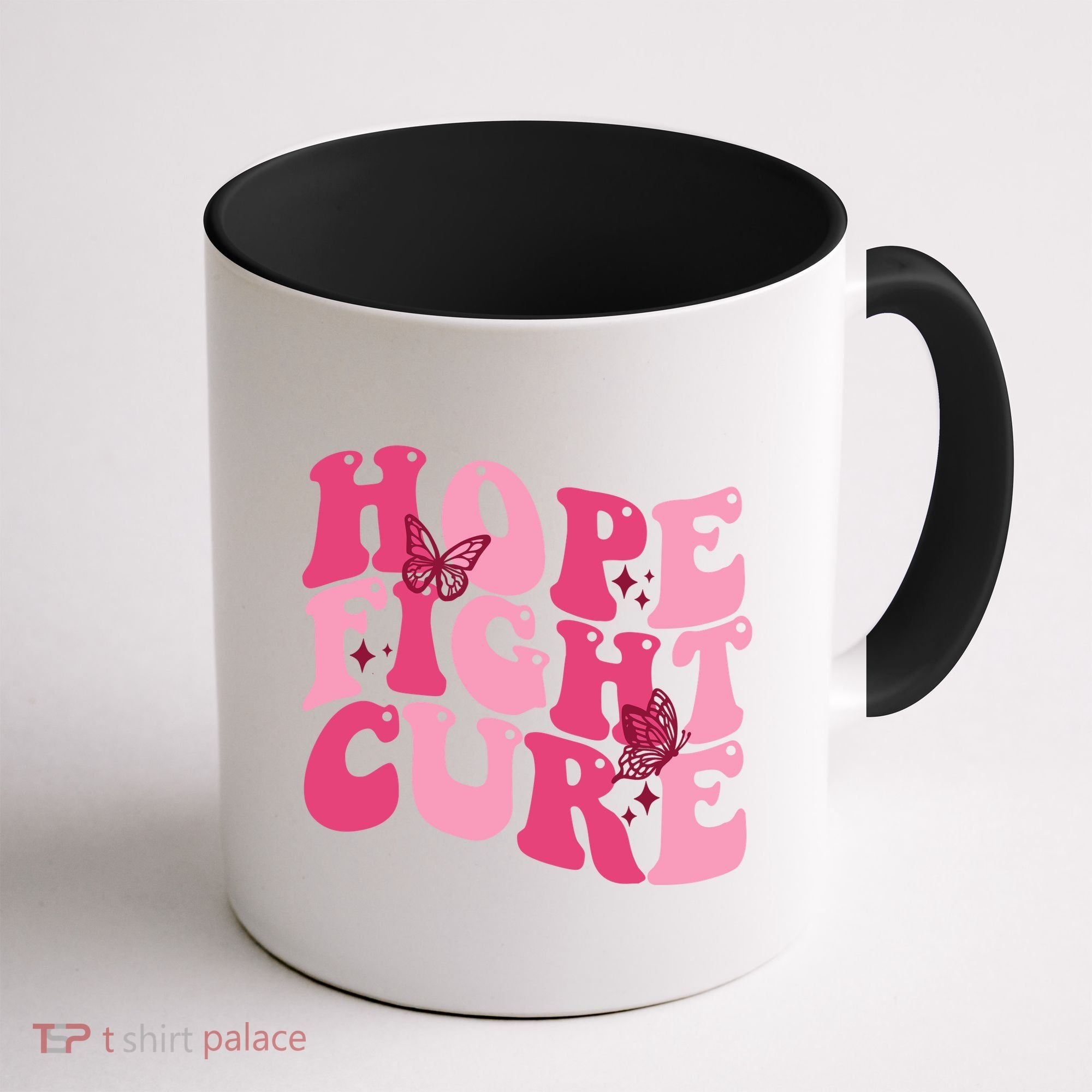 Hope Fight Cure Breast Cancer Butterfly Awareness Coffee Mug