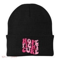 Hope Fight Cure Breast Cancer Butterfly Awareness Beanie thumb 0
