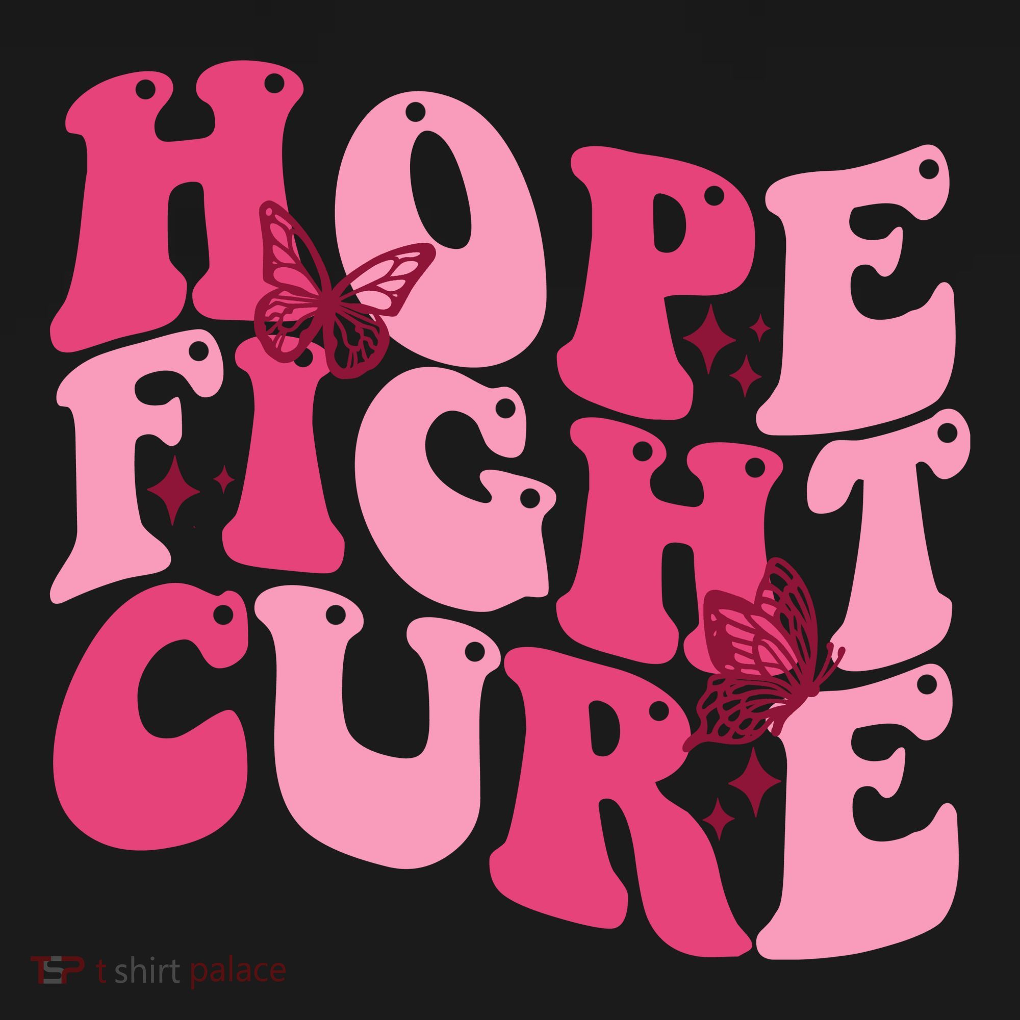 Hope Fight Cure Breast Cancer Butterfly Awareness Coaster