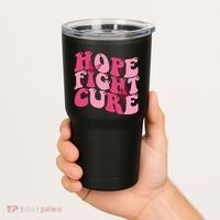 Hope Fight Cure Breast Cancer Butterfly Awareness Tumbler thumb 2