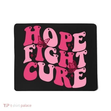 Hope Fight Cure Breast Cancer Butterfly Awareness Mousepad