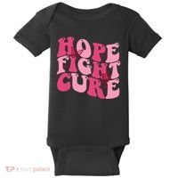 Hope Fight Cure Breast Cancer Butterfly Awareness Baby Bodysuit thumb 0