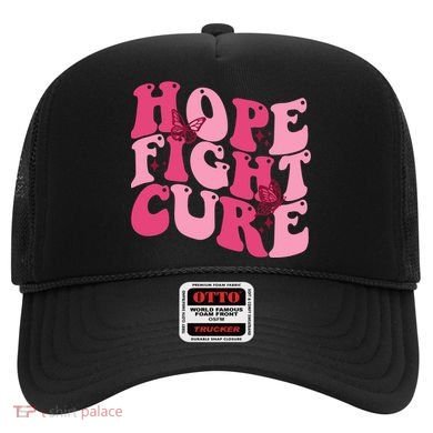 Hope Fight Cure Breast Cancer Butterfly Awareness Hat