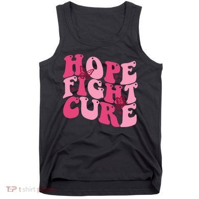 Hope Fight Cure Breast Cancer Butterfly Awareness Tank Top