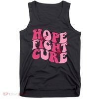 Hope Fight Cure Breast Cancer Butterfly Awareness Tank Top thumb 0
