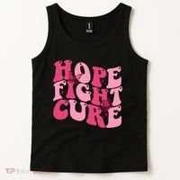 Hope Fight Cure Breast Cancer Butterfly Awareness Tank Top thumb 2
