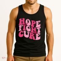 Hope Fight Cure Breast Cancer Butterfly Awareness Tank Top thumb 3
