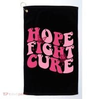 Hope Fight Cure Breast Cancer Butterfly Awareness Golf Towel thumb 0