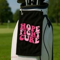 Hope Fight Cure Breast Cancer Butterfly Awareness Golf Towel thumb 2