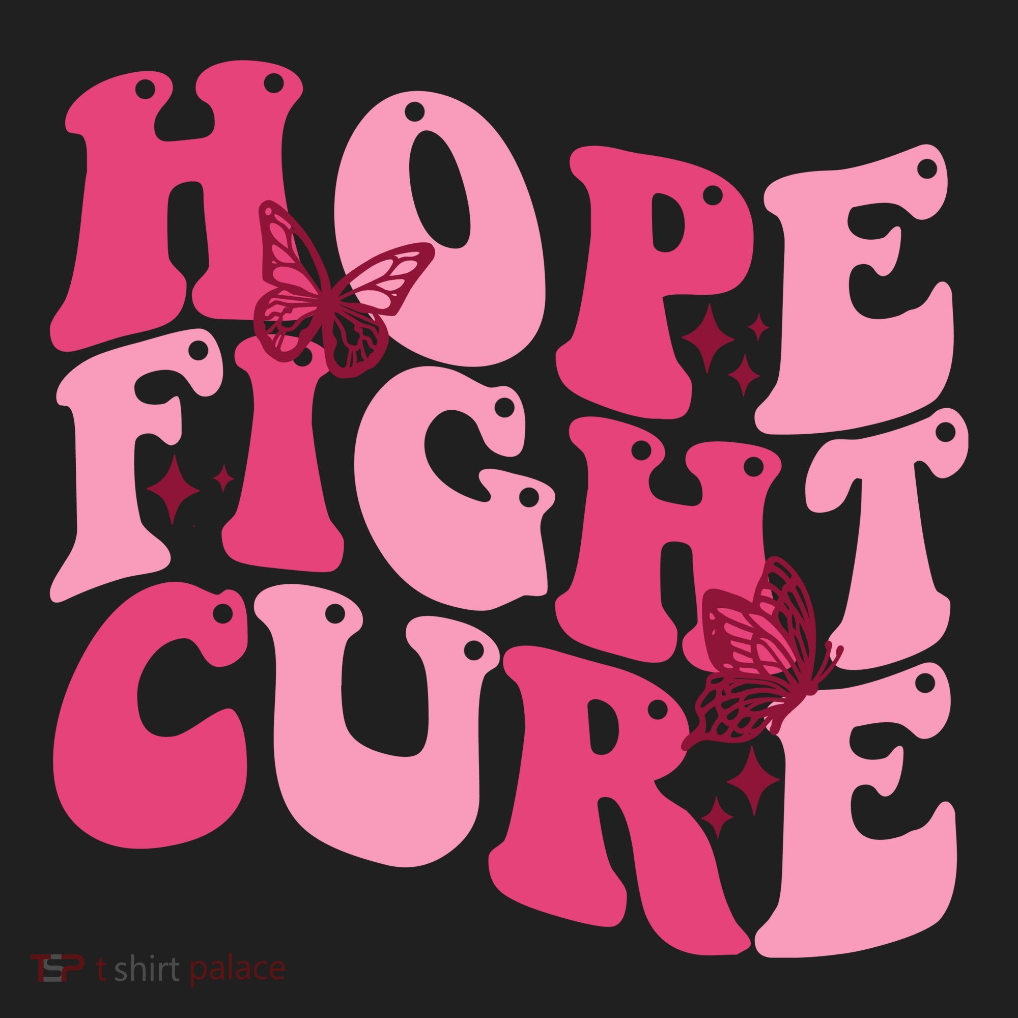 Hope Fight Cure Breast Cancer Butterfly Awareness Golf Towel