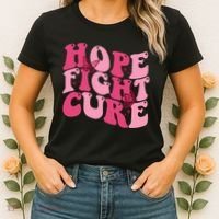 Hope Fight Cure Breast Cancer Butterfly Awareness Women's T-Shirt thumb 2