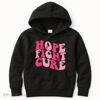 Hope Fight Cure Breast Cancer Butterfly Awareness Kids Hoodie thumb 0
