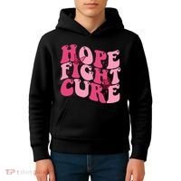 Hope Fight Cure Breast Cancer Butterfly Awareness Kids Hoodie thumb 4