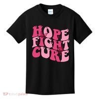 Hope Fight Cure Breast Cancer Butterfly Awareness Kids T-Shirt thumb 0