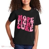 Hope Fight Cure Breast Cancer Butterfly Awareness Kids T-Shirt thumb 2