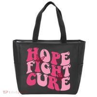 Hope Fight Cure Breast Cancer Butterfly Awareness Tote Bag thumb 0