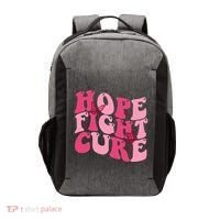 Hope Fight Cure Breast Cancer Butterfly Awareness Vector Backpack thumb 0