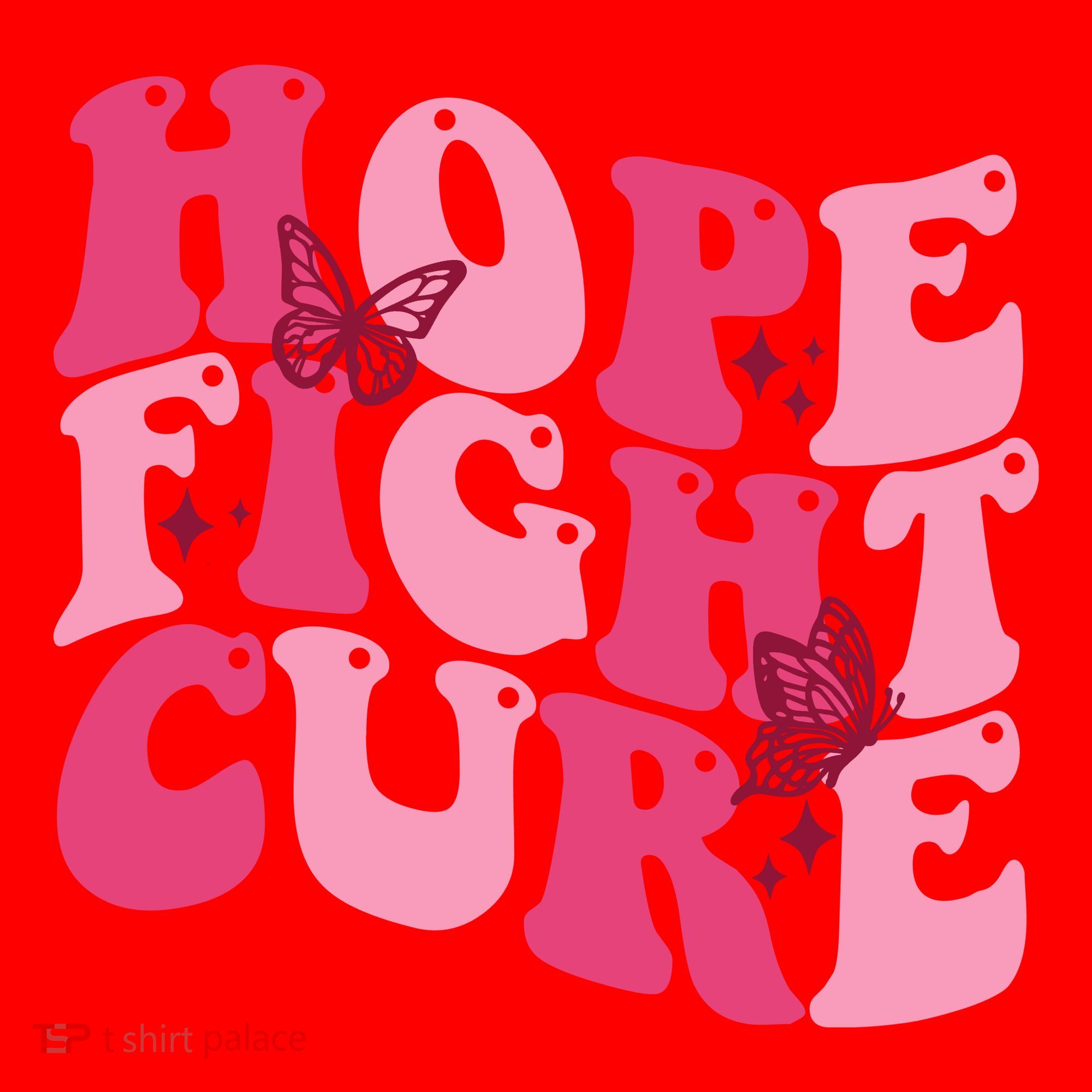 Hope Fight Cure Breast Cancer Butterfly Awareness Santa Hat