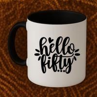 Hello Fifty Cute Hello Fifty Squad 50th Birthday Cute Gift Coffee Mug thumb 2