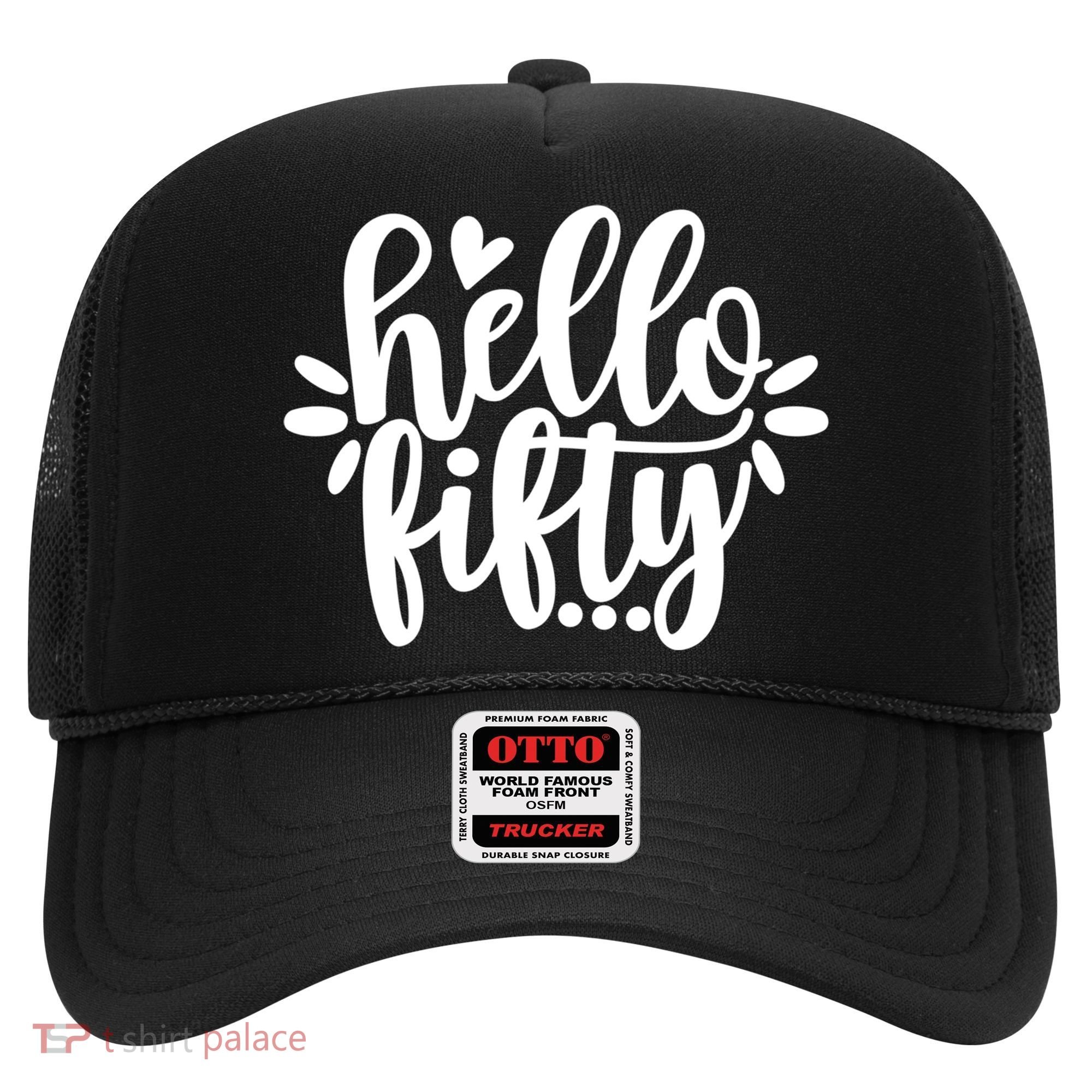 Hello Fifty Cute Hello Fifty Squad 50th Birthday Cute Gift Hat