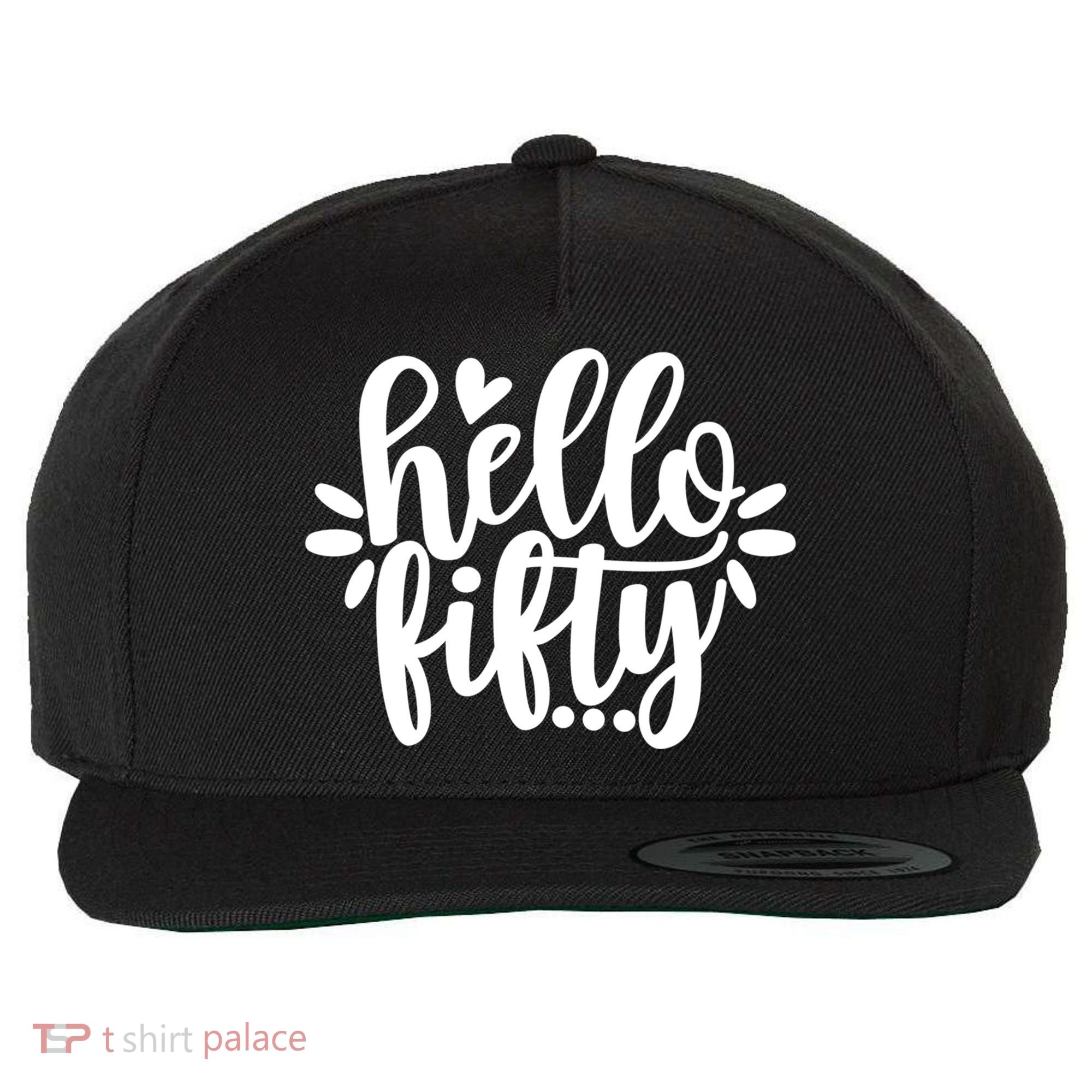 Hello Fifty Cute Hello Fifty Squad 50th Birthday Cute Gift Wool Snapback Cap
