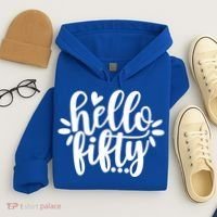 Hello Fifty Cute Hello Fifty Squad 50th Birthday Cute Gift Hoodie thumb 4