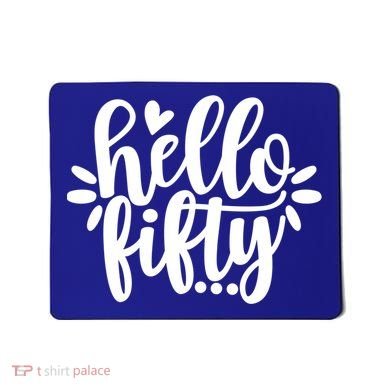 Hello Fifty Cute Hello Fifty Squad 50th Birthday Cute Gift Mousepad