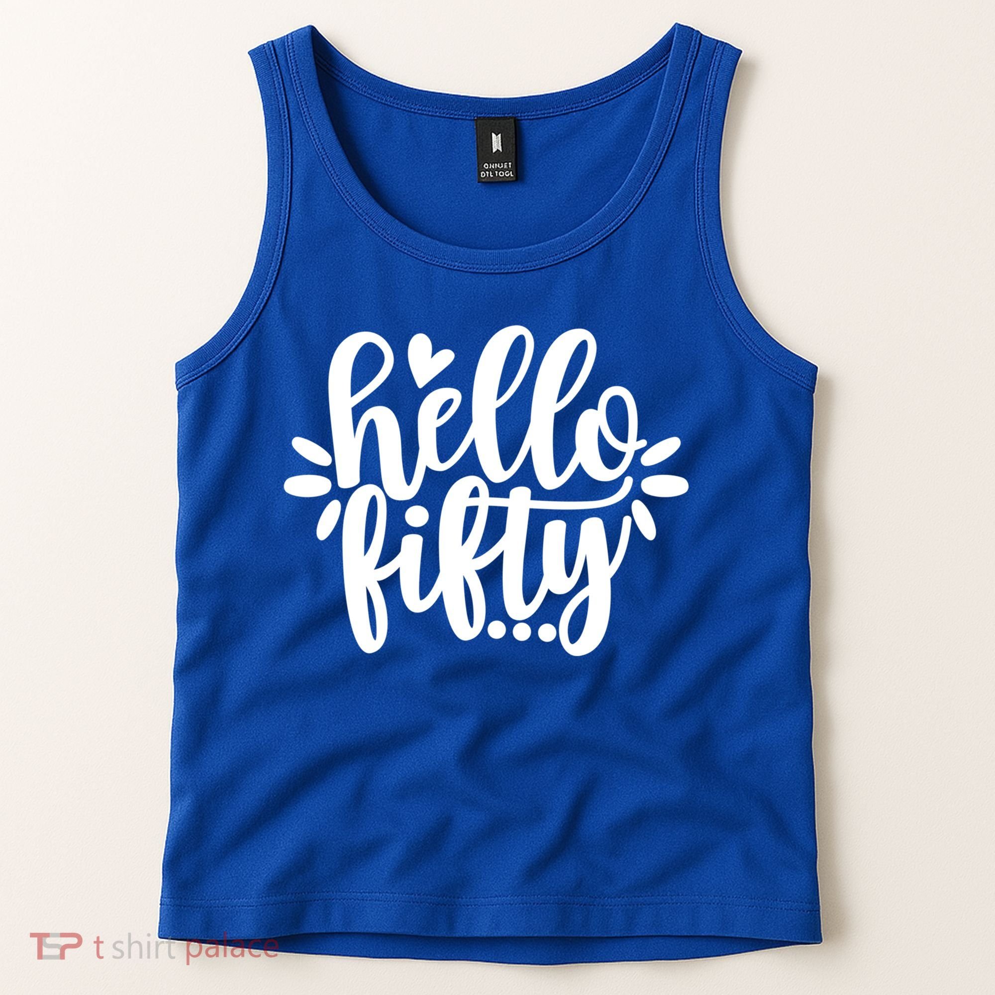 Hello Fifty Cute Hello Fifty Squad 50th Birthday Cute Gift Tank Top