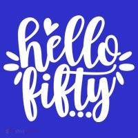 Hello Fifty Cute Hello Fifty Squad 50th Birthday Cute Gift Women's Long Sleeve Shirt thumb 2