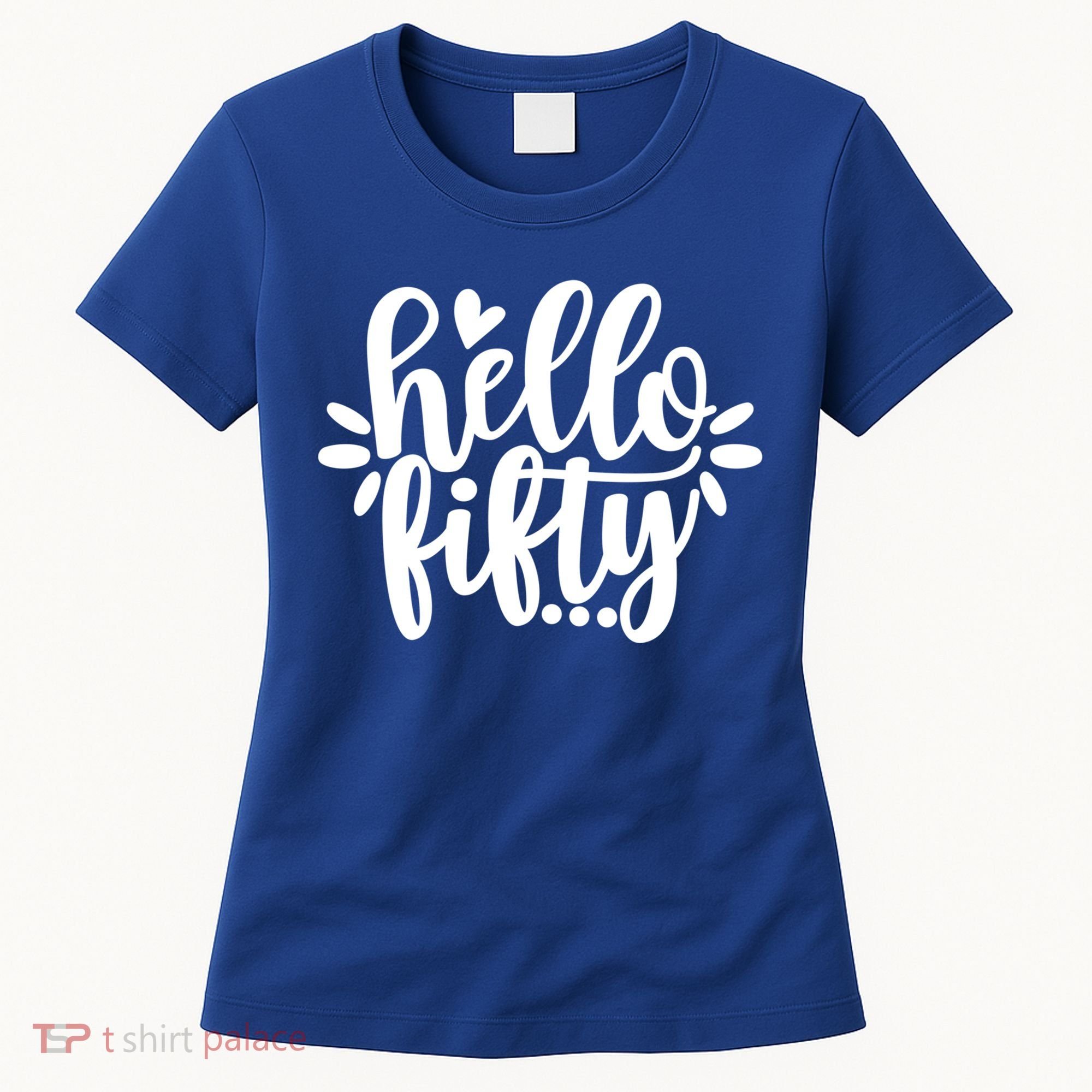 Hello Fifty Cute Hello Fifty Squad 50th Birthday Cute Gift Women's T-Shirt