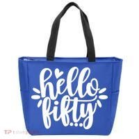 Hello Fifty Cute Hello Fifty Squad 50th Birthday Cute Gift Tote Bag thumb 0
