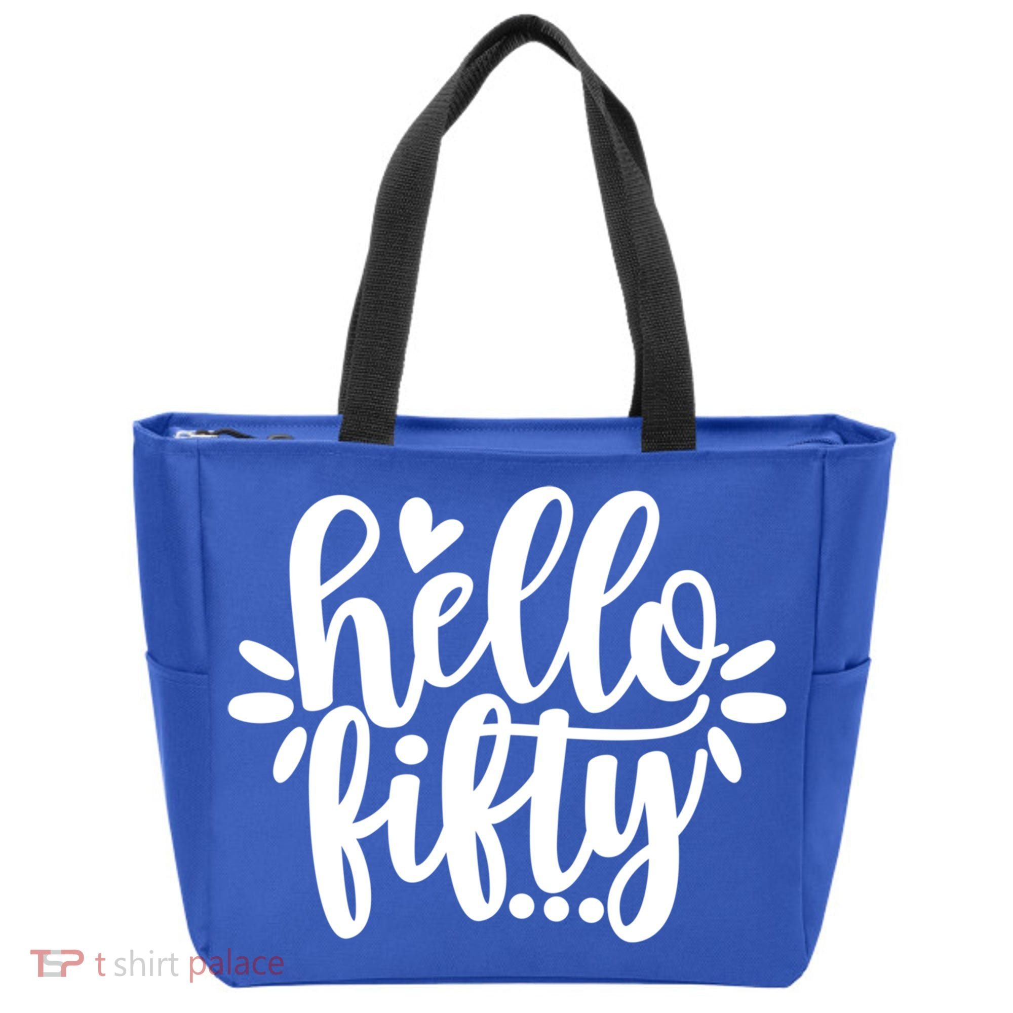 Hello Fifty Cute Hello Fifty Squad 50th Birthday Cute Gift Tote Bag